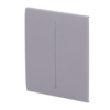 Panel táctil para interruptor de luz doble  - Compatible con AJ-LIGHTCORE-2G - Retroiluminación LED - Panel táctil central sin contacto - Color gris - Ajax - LightSwitch CenterButton