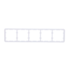 Marco para cinco interruptores - Compatible con 2 x AJ-SIDEBUTTON - Compatible con 3 x AJ-CENTERBUTTON - Ajax - LightSwitch Frame (5 seats)