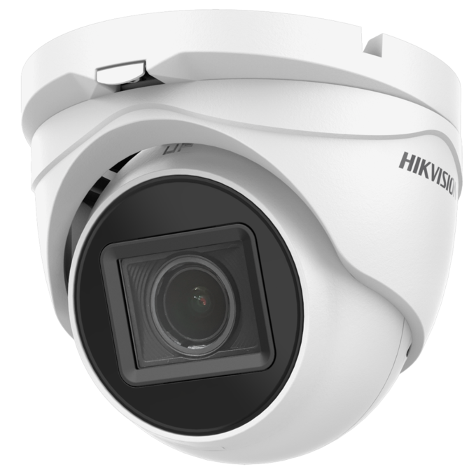 Hikvision - Cámara Domo HDTVI Gama Value - Resolución 5 Megapíxel (2560x1944) - Lente varifocal motorizada 2.7~13.5 mm - Smart IR alcance 40 m | Impermeable IP67 - Alimentación sobre cable coaxial PoC.at