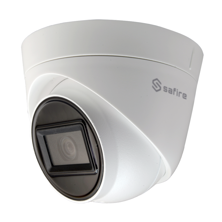 SF-T942P-5PTVI Cámara Turret Safire Gama PRO - 5 Mpx high performance CMOS - Lente 2.8 mm - Smart IR, Alcance 20 m - Power Over Coaxial - Impermeable IP67