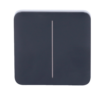 Panel táctil para interruptor de luz doble  - Compatibilidad con AJ-LIGHTCORE-2G - Retroiluminación LED - Panel táctil sin contacto - Color grafito - Ajax - LightSwitch SoloButton