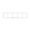 Marco para cinco interruptores - Compatible con 2 x AJ-SIDEBUTTON - Compatible con 3 x AJ-CENTERBUTTON - Ajax - LightSwitch Frame (5 seats)