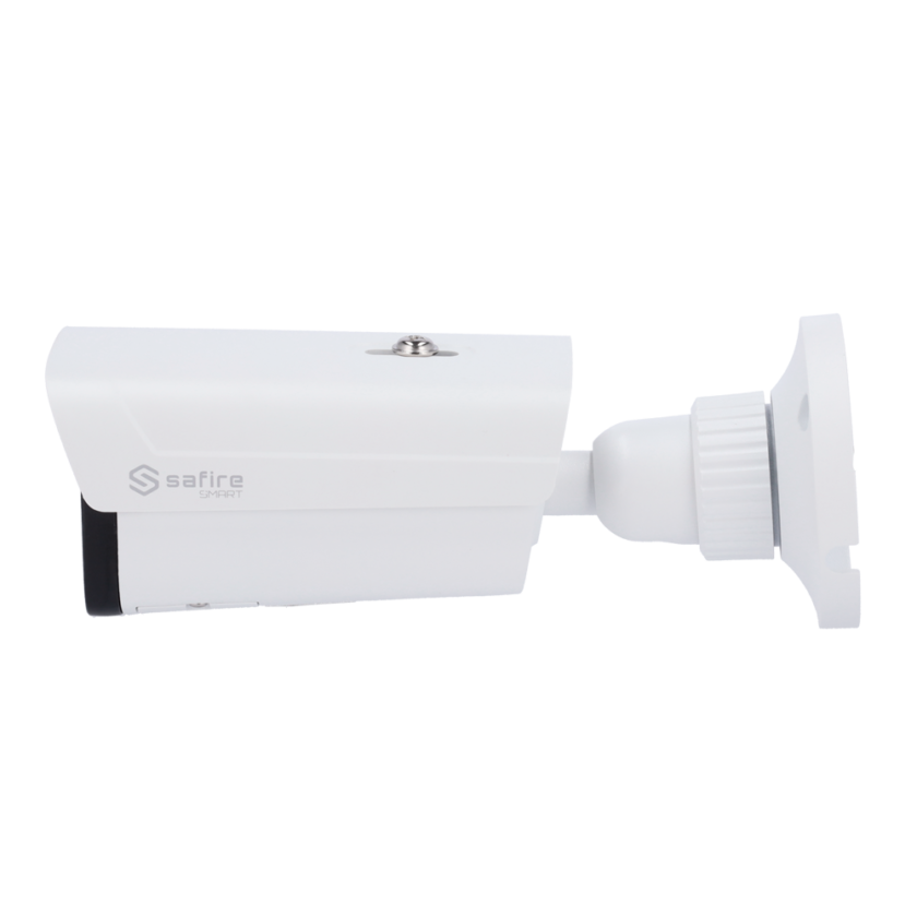detalle2 Safire Smart - Cámara Bullet IP gama I1 con Disuasión activa - Resolución 8 Megapíxel (3840x2160) - Lente 2.8-12 mm | MIC & Speaker | Dual light 50m - AI: Clasificación de humano y vehículo - Impermeabilidad IP67 | PoE (IEEE802.3af)