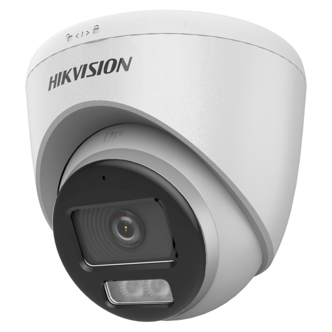 DS-2CE72DF0T-LFS(2.8mm) Hikvision - Cámara Domo 4en1 Gama VALUE - Resolución 1080p (1920x1080) - Lente 2.8 mm | ColorVu: Imagen a color 24 horas - Luz híbrida alcance 40 m - IP67 | Micrófono integrado | Audio sobre coaxia