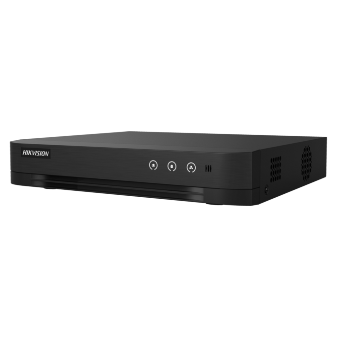 Hikvision DVR 5n1 - 8 CH HDTVI / HDCVI / AHD / CVBS - Hasta 10 canales IP - Resolución máxima de entrada 1080p Lite - Detección de movimiento 2.0 en todos los canales - Admite 1 disco duro hasta 4 TB | Audio