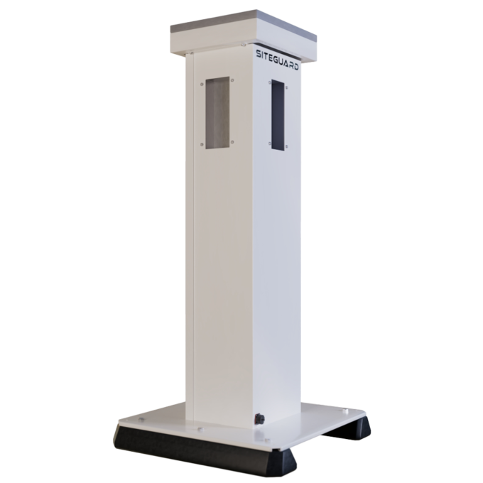 Torre para protección perimetral 360º - Alimentación solar / Foto verificación -  Incluye panel solar y regulador MPPT - Base con 2 bloques antivibración  - Conexionado para batería de respaldo plomo 12 V - Compatible con sistema Ajax