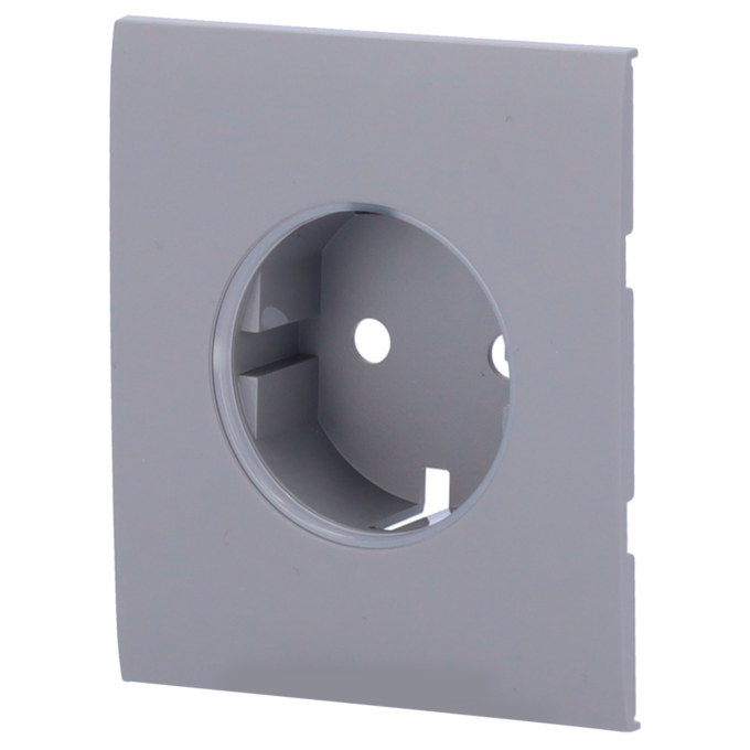 Tapa central para enchufe básico tipo F - Compatible con AJ-OUTLETCORE-BASIC - Protección contra polvo, salpicaduras, objetos - Sin monitorizacion de consumo - Sin control remoto  - Color gris