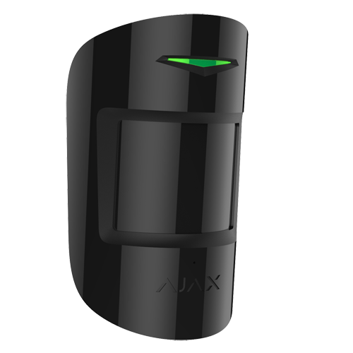 AJ-COMBIPROTECT-B Detector PIR y rotura de cristal - Grado 2 - Inalámbrico 868 MHz Jeweller - Inmunidad ante mascotas - Sensibilidad ajustable - Rango de detección PIR 12 m - Rango de detección rotura de cristal 9 m