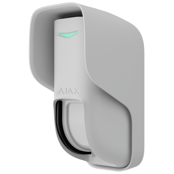 AJ-CURTAINOUTDOOR-W Detector PIR exterior tipo cortina - Grado 2 - Inalámbrico 868 MHz Jeweller - Doble PIR tipo cortina y microondas (24 GHz) - Alcance detección 8~12 m - 8º H / 85º V - Antimasking / Sensibilidad ajustable - Uso exterior IP55