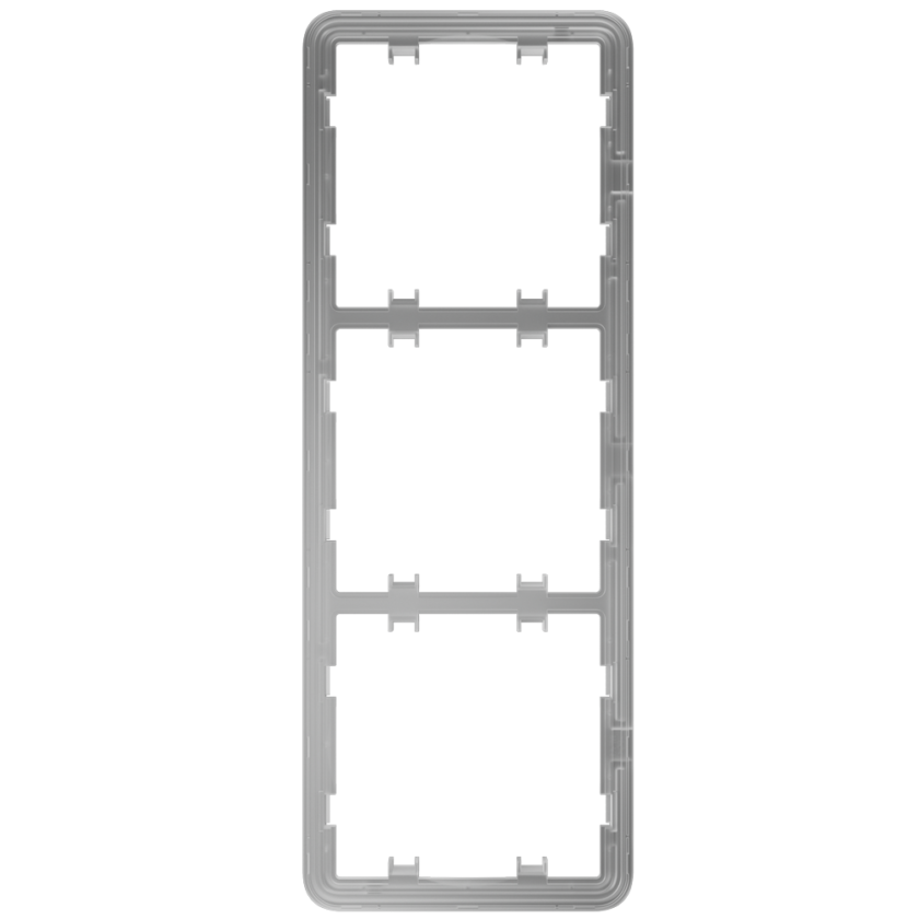 Marco vertical para tres dispositivos - Compatible con 2 x AJ-SIDEBUTTON-...-VERT - Compatible con 1 x AJ-CENTERBUTTON...-VERT - Ajax - LightSwitch Vertical Frame (3 seats)