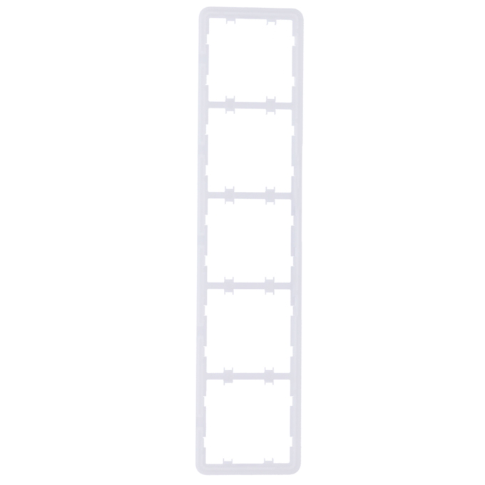 AJ-FRAME-5-VERT Marco vertical para cinco dispositivos - Compatible con 2 x AJ-SIDEBUTTON-...-VERT - Compatible con 3 x AJ-CENTERBUTTON-...-VERT - Ajax - LightSwitch Vertical Frame (5 seats)