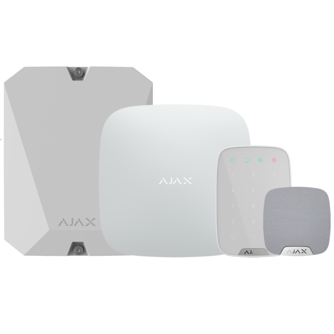 Kit de alarma profesional - Certificado Grado 2 - Comunicación Ethernet y GPRS - Inalámbrico 868 MHz Jeweller - Hasta 100 dispositivos inalámbricos - App Móvil y Software PC