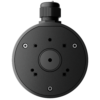Caja de conexiones - Para cámaras Bullet, Domo y Turret Ajax - Apto para uso exterior - Instalación en techo o pared - Incluye prensacable - Color negro | 118 Ø × 59 (Fo) mm