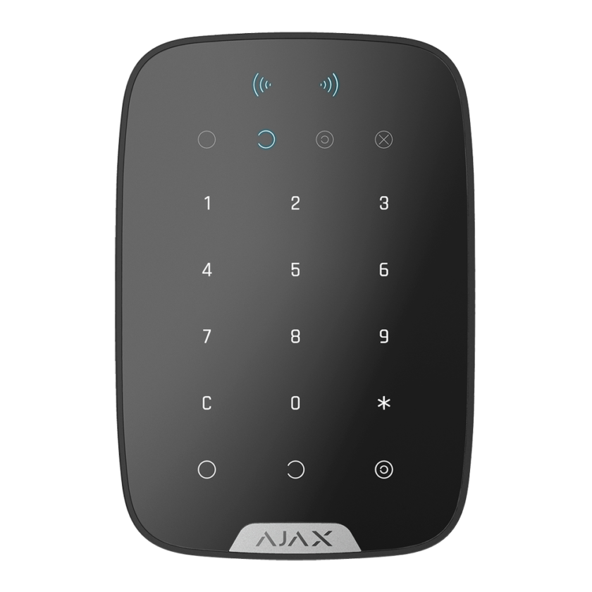 AJAX KeyPad Plus - Teclado con lector de tarjetas Pass y llaveros Tag