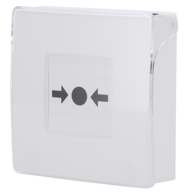 AJ-MANUALCALLPOINT-WHITE Botón manual de alarma de incendio blanco - Inalámbrico 868 MHz Jeweller - Botón alarma incendio o activador de escenarios - Compatible con función de alarma interconectada - Transmisión de alarmas a CRA (configurable) - Alimentación 2 pilas CR123A