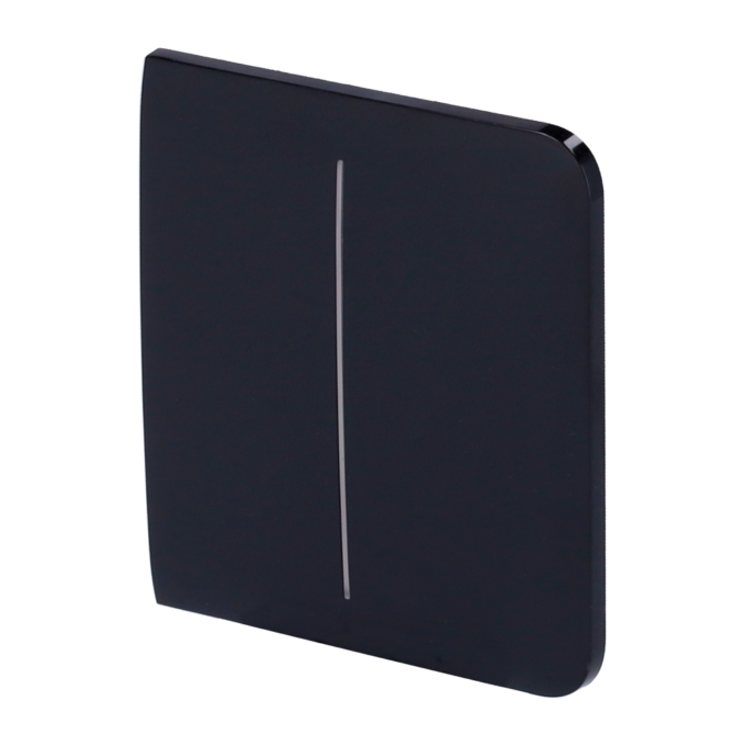 Panel táctil para un interruptor doble de luz - Compatible con AJ-LIGHTCORE-2G - Retroiluminación LED - Panel táctil lateral sin contacto - Color negro - Ajax - LightSwitch SideButton