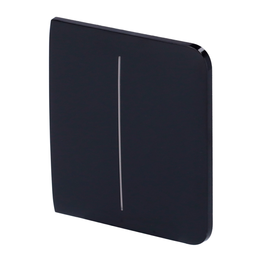 Panel táctil para un interruptor doble de luz - Compatible con AJ-LIGHTCORE-2G - Retroiluminación LED - Panel táctil lateral sin contacto - Color negro - Ajax - LightSwitch SideButton
