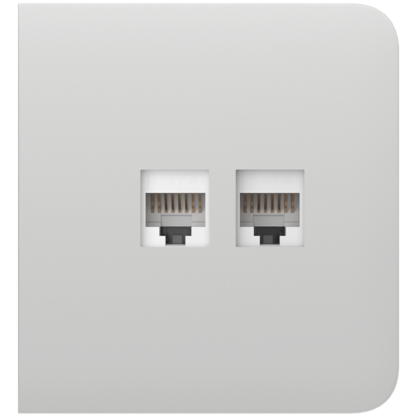 Tapa lateral para enchufe Ethernet - Compatible con AJ-OUTLETCORE-LAN-W - Requiere marco AJ-FRAME - Color blanco