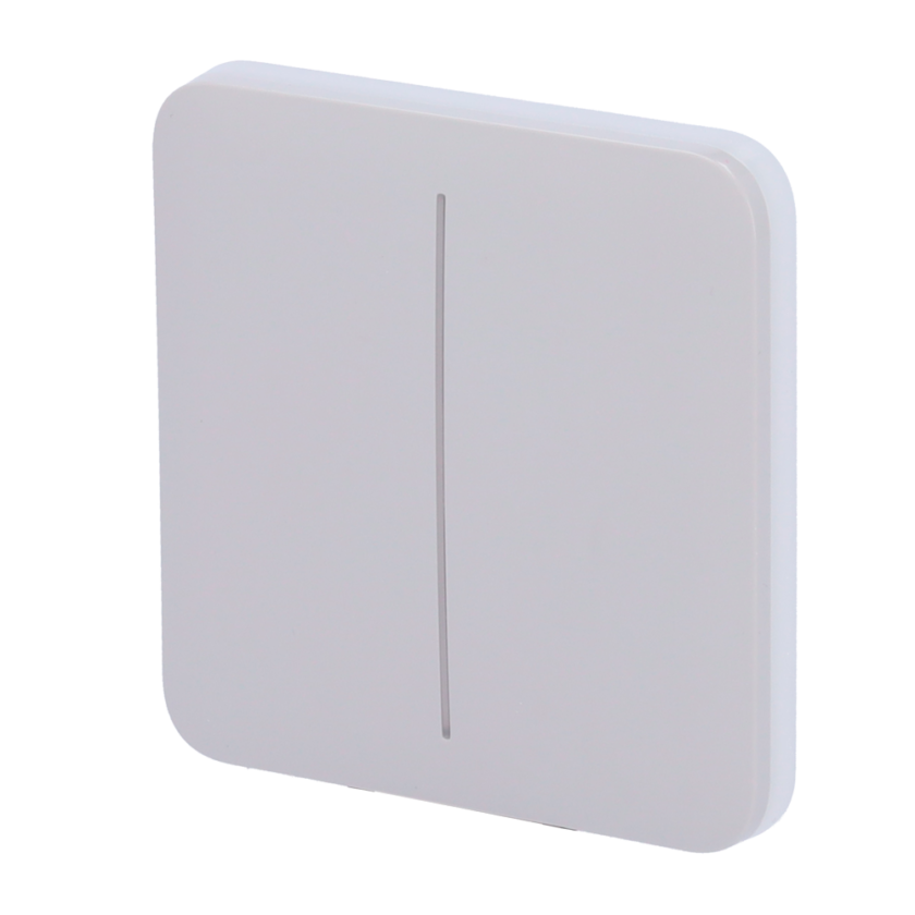 Panel táctil para interruptor de luz doble  - Compatibilidad con AJ-LIGHTCORE-2G - Retroiluminación LED - Panel táctil sin contacto - Color niebla - Ajax - LightSwitch SoloButton
