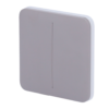 Panel táctil para interruptor de luz doble  - Compatibilidad con AJ-LIGHTCORE-2G - Retroiluminación LED - Panel táctil sin contacto - Color gris - Ajax - LightSwitch SoloButton