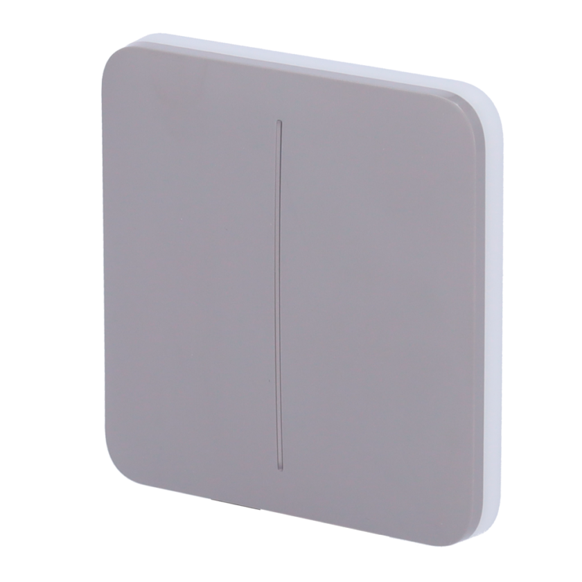 Panel táctil para interruptor de luz doble  - Compatibilidad con AJ-LIGHTCORE-2G - Retroiluminación LED - Panel táctil sin contacto - Color gris - Ajax - LightSwitch SoloButton