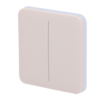 Panel táctil para interruptor de luz doble  - Compatibilidad con AJ-LIGHTCORE-2G - Retroiluminación LED - Panel táctil sin contacto - Color marfil - Ajax - LightSwitch SoloButton