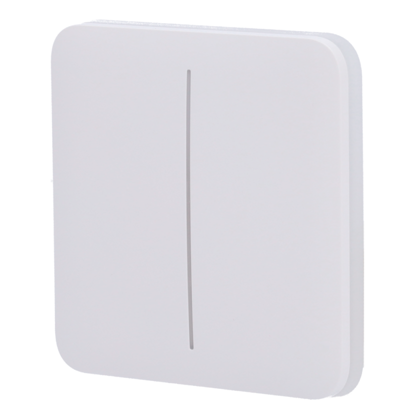Panel táctil para interruptor de luz doble  - Compatibilidad con AJ-LIGHTCORE-2G - Retroiluminación LED - Panel táctil sin contacto - Color blanco - Ajax - LightSwitch SoloButton