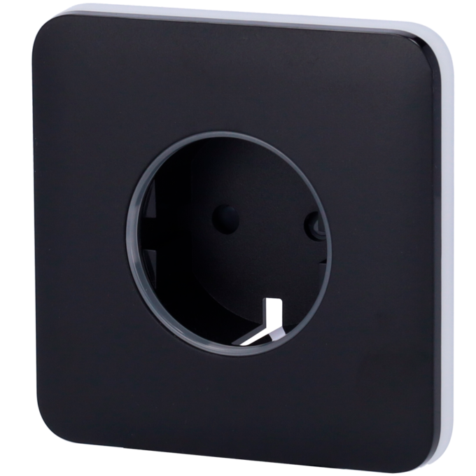AJ-SOLOCOVER-B Tapa para enchufe básico tipo F - Compatible con AJ-OUTLETCORE-BASIC - Protección contra polvo, salpicaduras, objetos - Sin monitorizacion de consumo - Sin control remoto - Color negro
