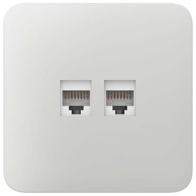 AJ-SOLOCOVER-LAN-W Tapa lateral para enchufe Ethernet - Compatible con AJ-OUTLETCORE-LAN-W - Incluye marco individual - Color blanco