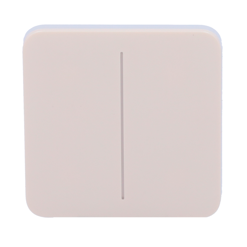 Panel táctil para interruptor de luz doble  - Compatibilidad con AJ-LIGHTCORE-2G - Retroiluminación LED - Panel táctil sin contacto - Color marfil - Ajax - LightSwitch SoloButton