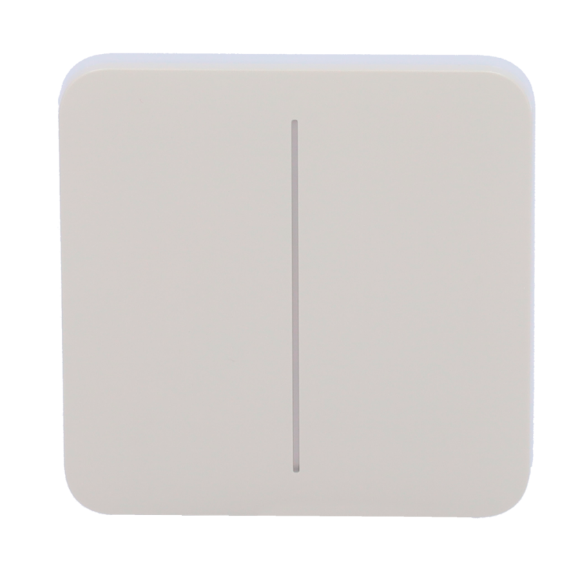 Panel táctil para interruptor de luz doble  - Compatibilidad con AJ-LIGHTCORE-2G - Retroiluminación LED - Panel táctil sin contacto - Color ostra - Ajax - LightSwitch SoloButton