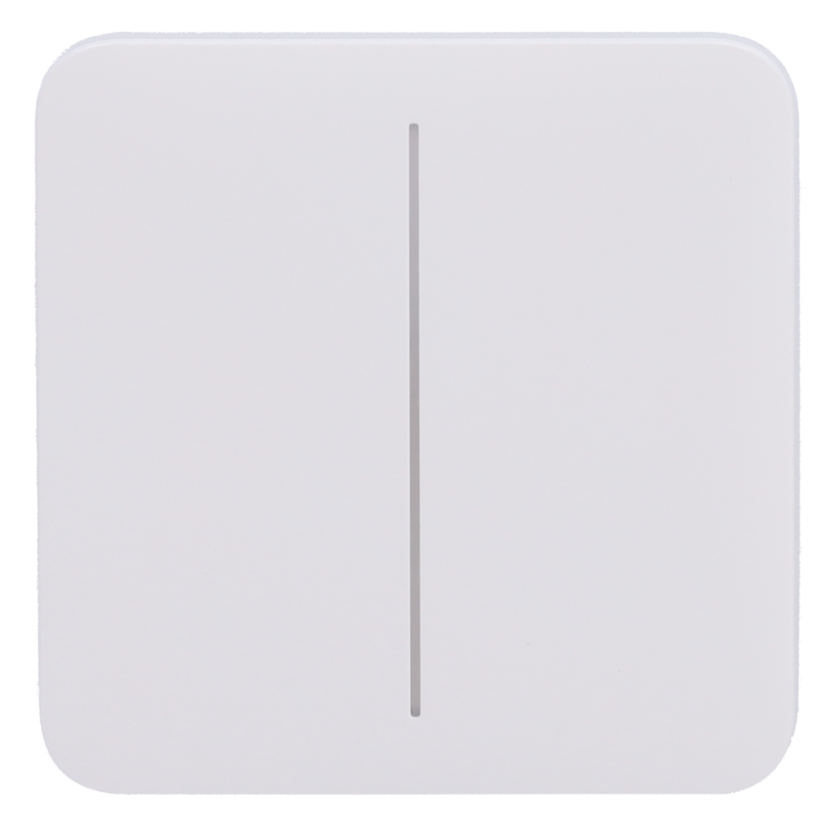 Panel táctil para interruptor de luz doble  - Compatibilidad con AJ-LIGHTCORE-2G - Retroiluminación LED - Panel táctil sin contacto - Color blanco - Ajax - LightSwitch SoloButton