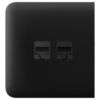 Tapa lateral para enchufe Ethernet - Compatible con AJ-OUTLETCORE-LAN-W - Requiere marco AJ-FRAME - Color negro