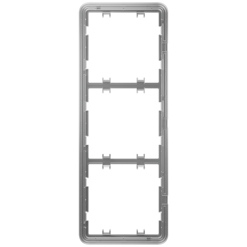 Marco vertical para tres dispositivos - Compatible con 2 x AJ-SIDEBUTTON-...-VERT - Compatible con 1 x AJ-CENTERBUTTON...-VERT - Ajax - LightSwitch Vertical Frame (3 seats)