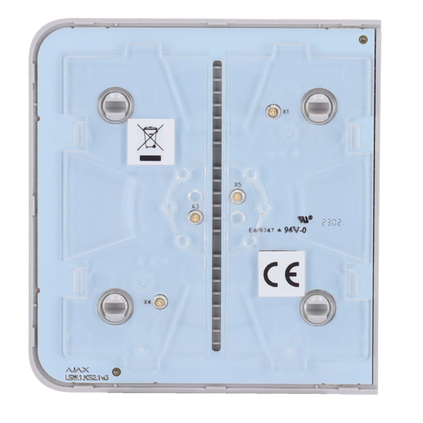 Panel táctil para un interruptor de luz - Compatible con AJ-LIGHTCORE-1G / -2W - Retroiluminación LED - Panel táctil lateral sin contacto - Color niebla - Ajax - LightSwitch SideButton