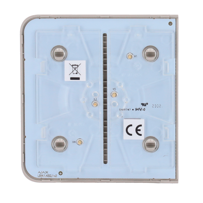 Panel táctil para un interruptor de luz - Compatible con AJ-LIGHTCORE-1G / -2W - Retroiluminación LED - Panel táctil lateral sin contacto - Color oliva - Ajax - LightSwitch SideButton