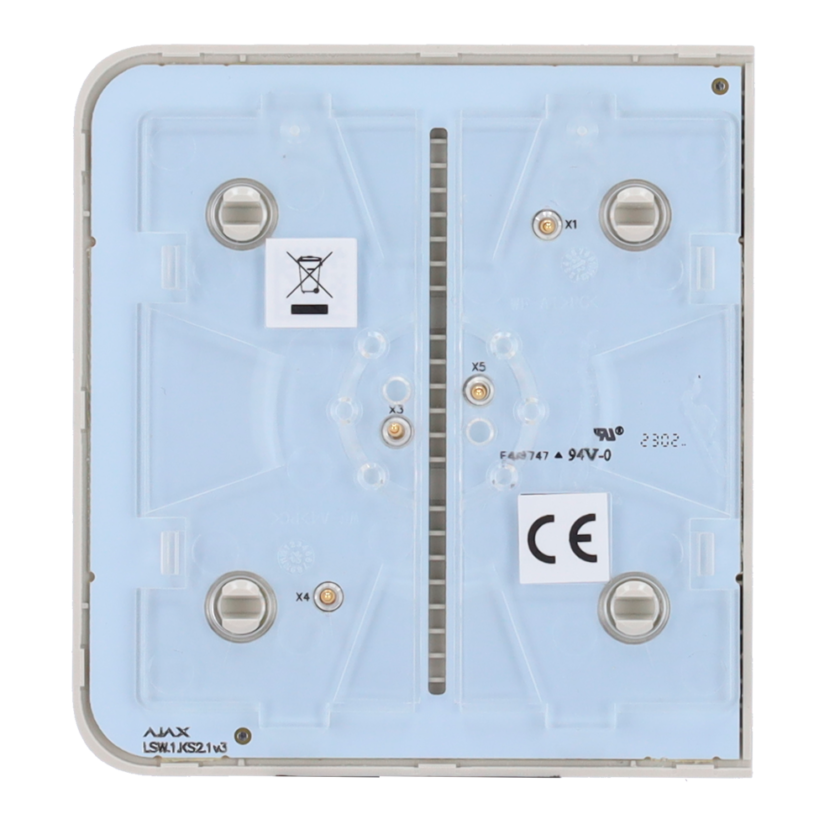 Panel táctil para un interruptor de luz - Compatible con AJ-LIGHTCORE-1G /-2W - Retroiluminación LED - Panel táctil lateral sin contacto - Color ostra - Ajax - LightSwitch SideButton