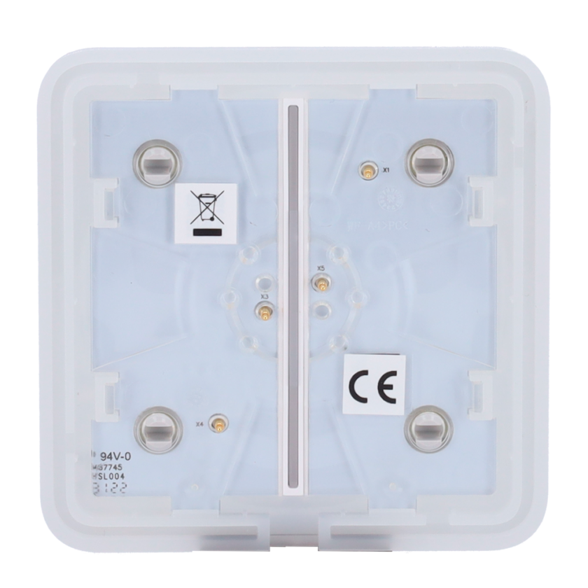Panel táctil para interruptor de luz doble  - Compatibilidad con AJ-LIGHTCORE-2G - Retroiluminación LED - Panel táctil sin contacto - Color niebla - Ajax - LightSwitch SoloButton