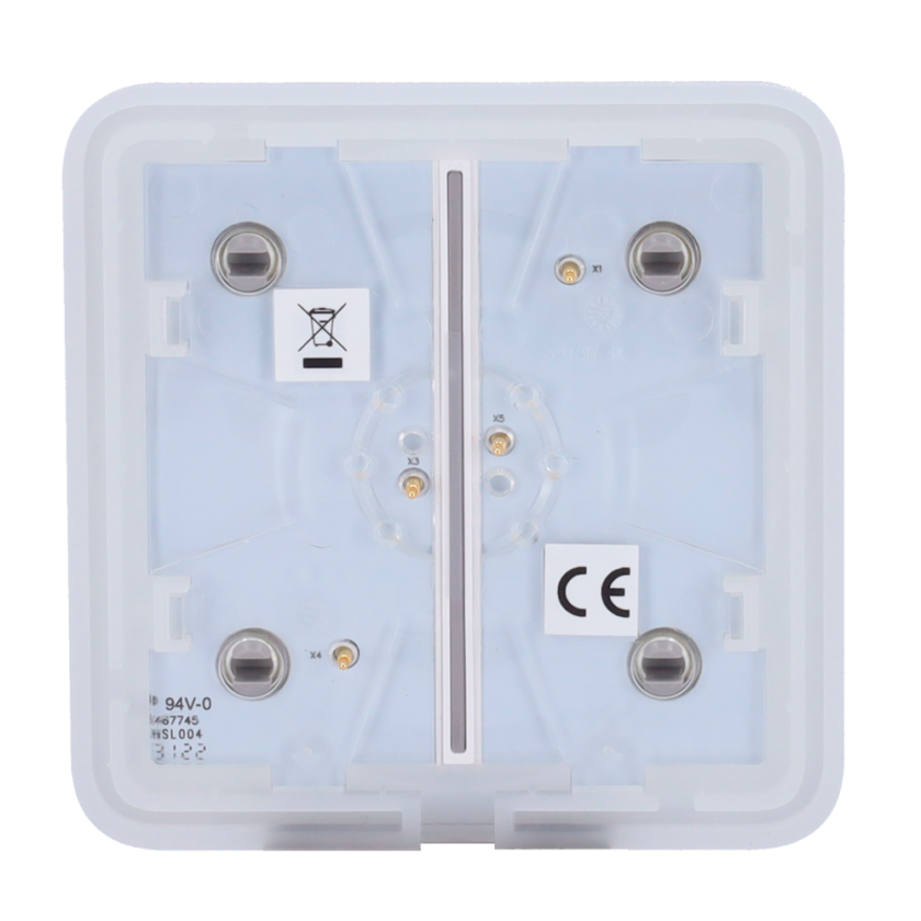 Panel táctil para interruptor de luz doble  - Compatibilidad con AJ-LIGHTCORE-2G - Retroiluminación LED - Panel táctil sin contacto - Color gris - Ajax - LightSwitch SoloButton