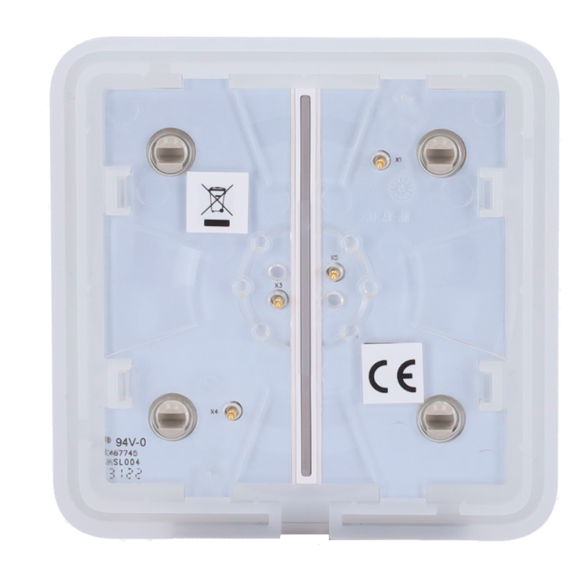 Panel táctil para interruptor de luz doble  - Compatibilidad con AJ-LIGHTCORE-2G - Retroiluminación LED - Panel táctil sin contacto - Color oliva - Ajax - LightSwitch SoloButton