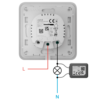 Relé interruptor de luz inteligente regulable - Inalámbrico 868 MHz Jeweller - Alcance de comunicación hasta 900 m - Alimentación 230 V AC 50 Hz - Sin necesidad de cable neutro - Ajax - LightSwitch LightCore (Dimmer) Vertical