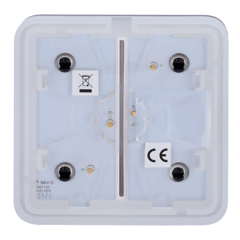Panel táctil para interruptor de luz doble - Compatibilidad con AJ-LIGHTCORE-2G - Retroiluminación LED - Panel táctil sin contacto - Color negro - Ajax - LightSwitch SoloButton