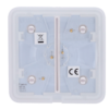 Panel táctil para interruptor de luz doble  - Compatibilidad con AJ-LIGHTCORE-2G - Retroiluminación LED - Panel táctil sin contacto - Color blanco - Ajax - LightSwitch SoloButton