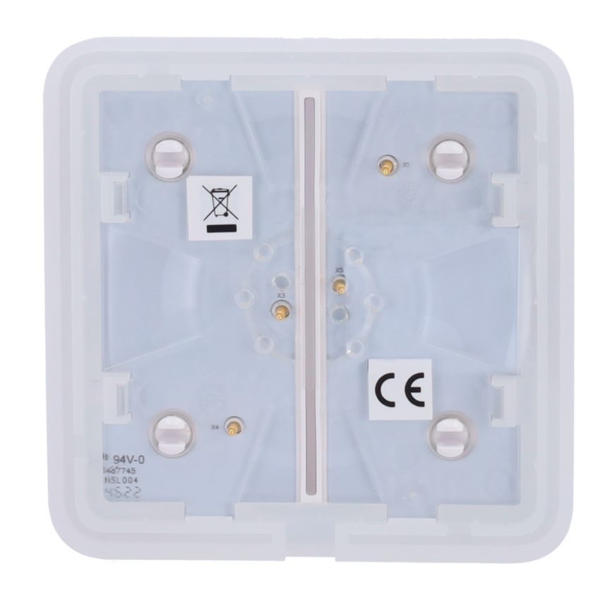 Panel táctil para interruptor de luz doble  - Compatibilidad con AJ-LIGHTCORE-2G - Retroiluminación LED - Panel táctil sin contacto - Color blanco - Ajax - LightSwitch SoloButton