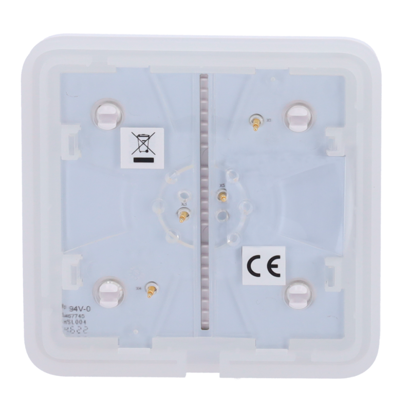 Panel táctil para interruptor de luz - Compatible con AJ-LIGHTCORE-1G / -2W - Retroiluminación LED - Panel táctil sin contacto - Color blanco - Ajax - LightSwitch SoloButton