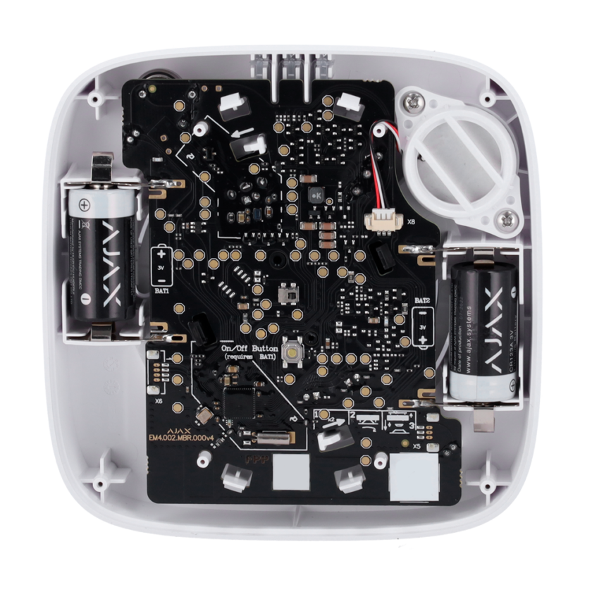AJAX FireProtect 2 HS - Detector de humo y temperatura (baterías reemplazables)