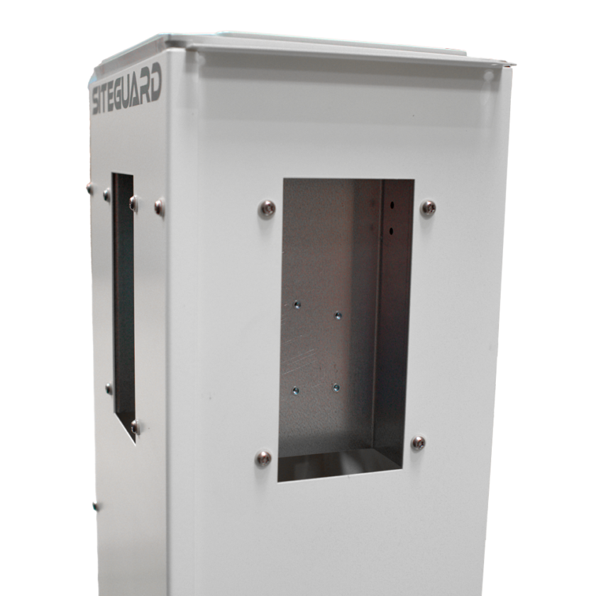 Torre para protección perimetral 360º - Alimentación solar / Foto verificación -  Incluye panel solar y regulador MPPT - Base con 2 bloques antivibración  - Conexionado para batería de respaldo plomo 12 V - Compatible con sistema Ajax