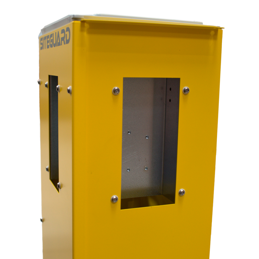 Torre para protección perimetral 360º - Alimentación solar / Foto verificación -  Incluye panel solar y regulador MPPT - Base con 2 bloques antivibración  - Conexionado para batería de respaldo plomo 12 V - Compatible con sistema Ajax