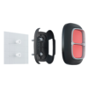 Soporte para botón de emergencia - Compatible con AJ-BUTTON-B y AJ-DOUBLEBUTTON-B - Instalación sencilla - Color negro