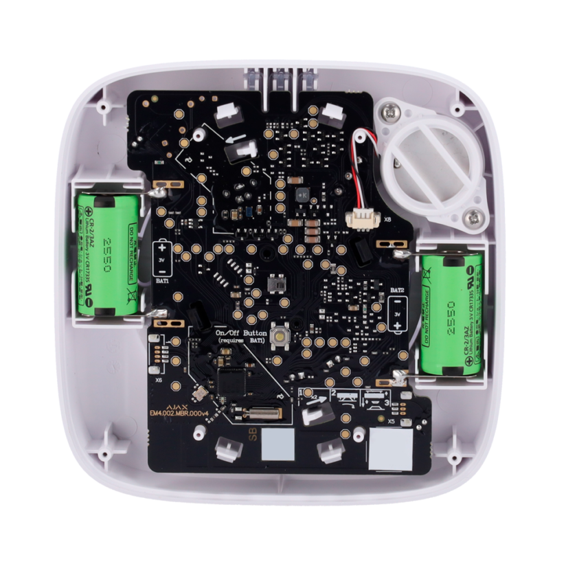 Detector de humo y termovelocimétrico - Baterías integradas - Inalámbrico 868 MHz Jeweller - Sirena 85 dB incorporada - Permite funcionamiento autónomo - Certificado EN 14604 -